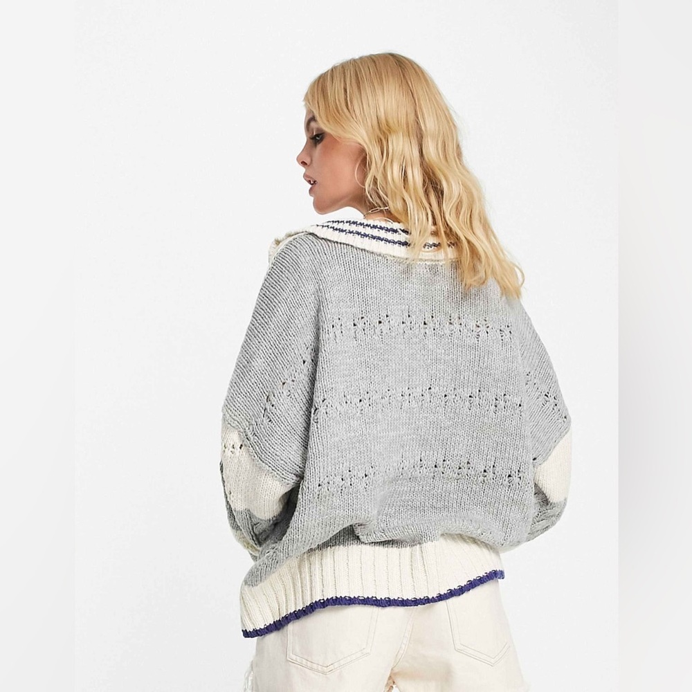 ๐ฏ๐น Free People ~ Pembrook Sweater in Ivory Combo - Picture 11 of 13